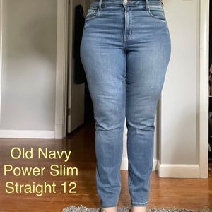 Old navy power slim straight size 12 jeans